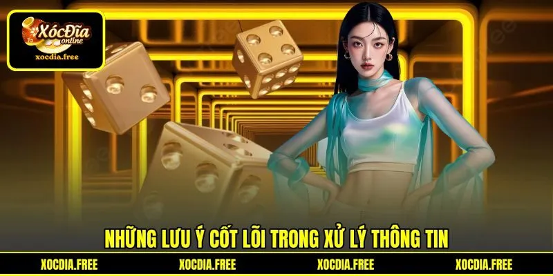 Những lưu ý cốt lõi trong xử lý thông tin.